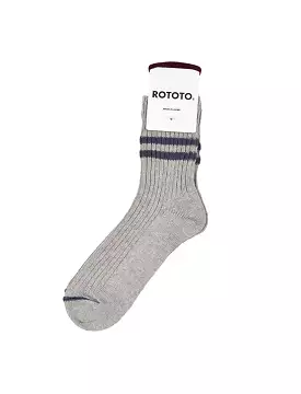 Rototo Two Stripe Light Gray / Purple Haze