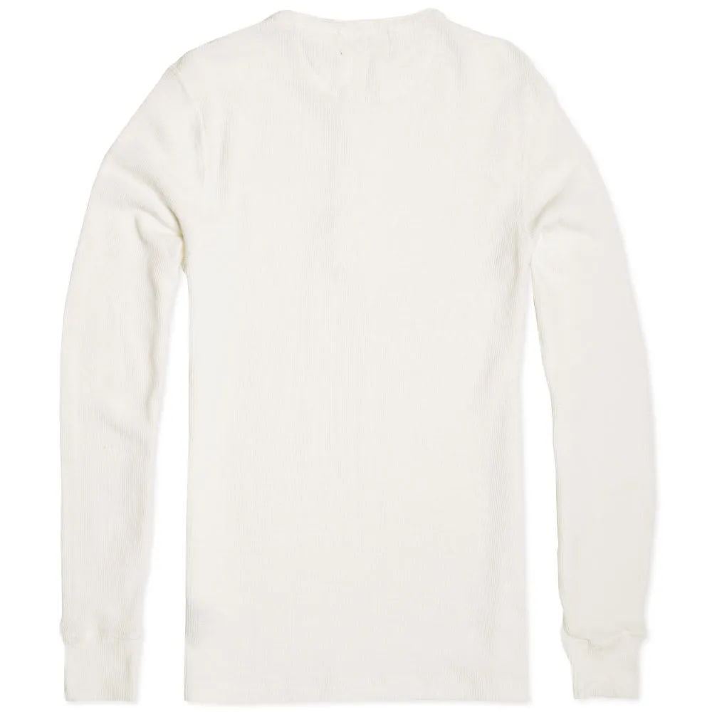 RRL Garment Dyed Henley TeePaper White