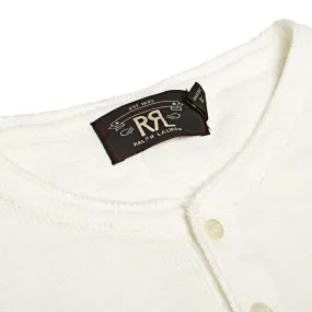 RRL Garment Dyed Henley TeePaper White