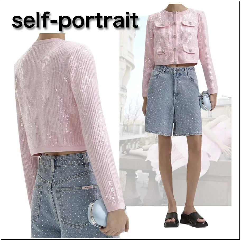 SELF PORTRAIT  |Casual Style Long Sleeves Plain Party Style Office Style