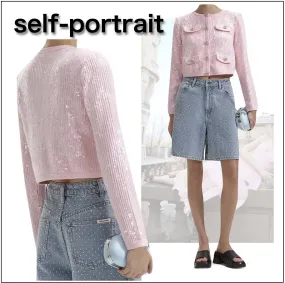 SELF PORTRAIT  |Casual Style Long Sleeves Plain Party Style Office Style