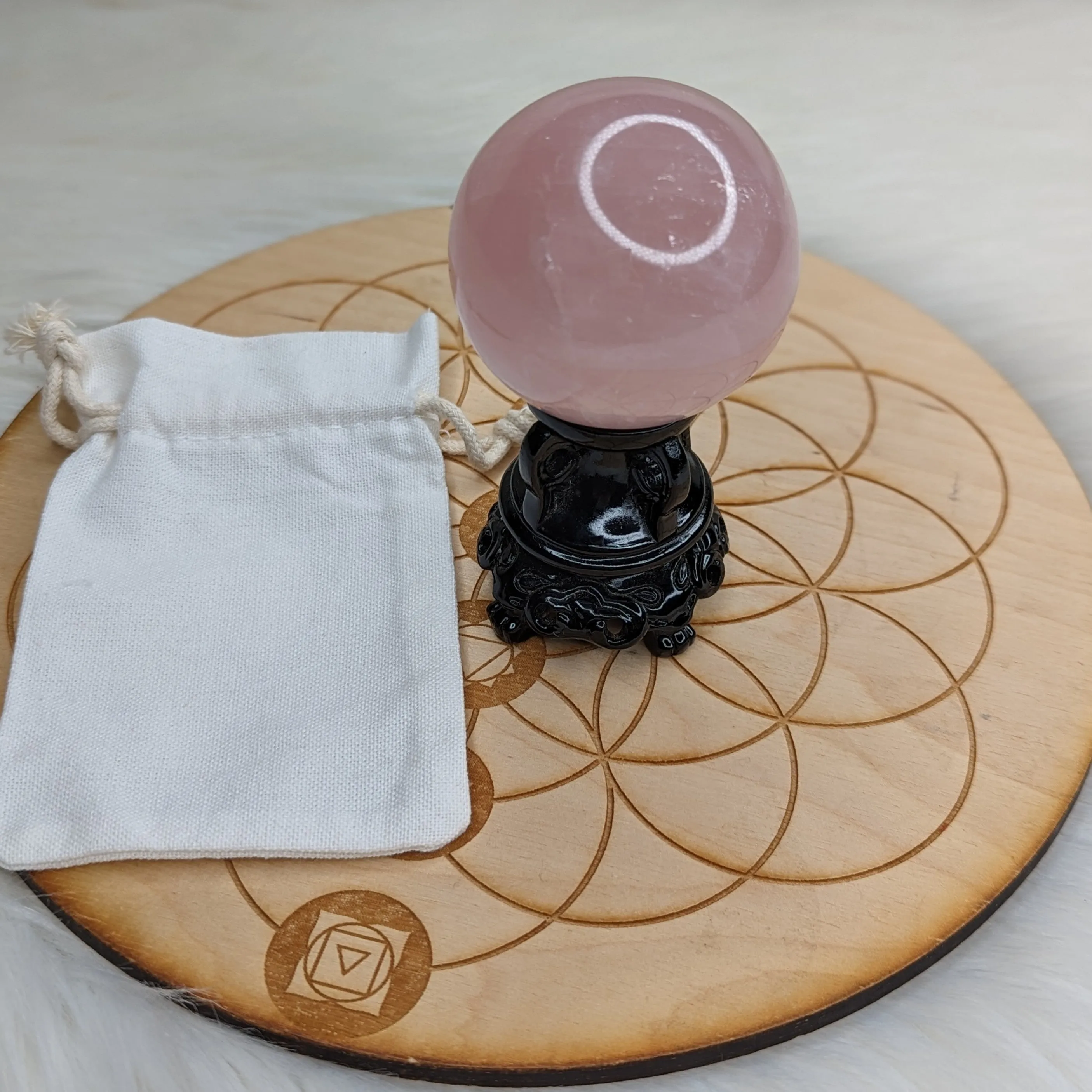 Soft and Soothing Energy~  Rose Quartz Sphere~