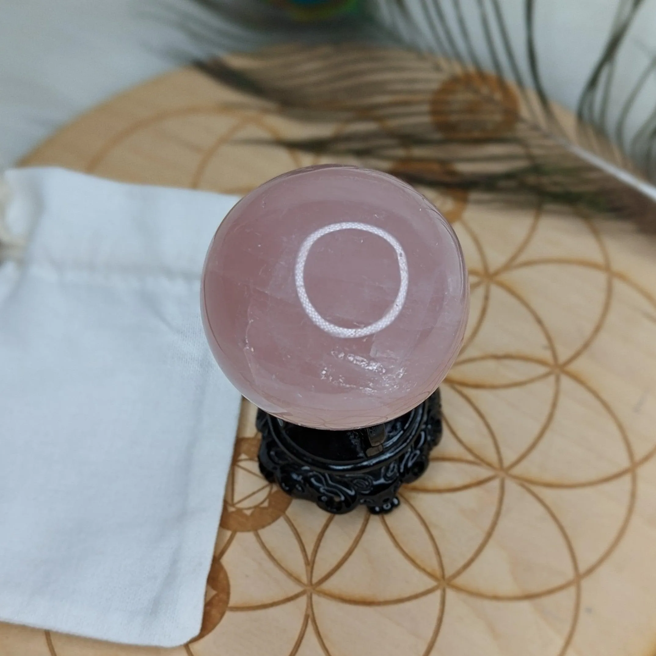 Soft and Soothing Energy~  Rose Quartz Sphere~