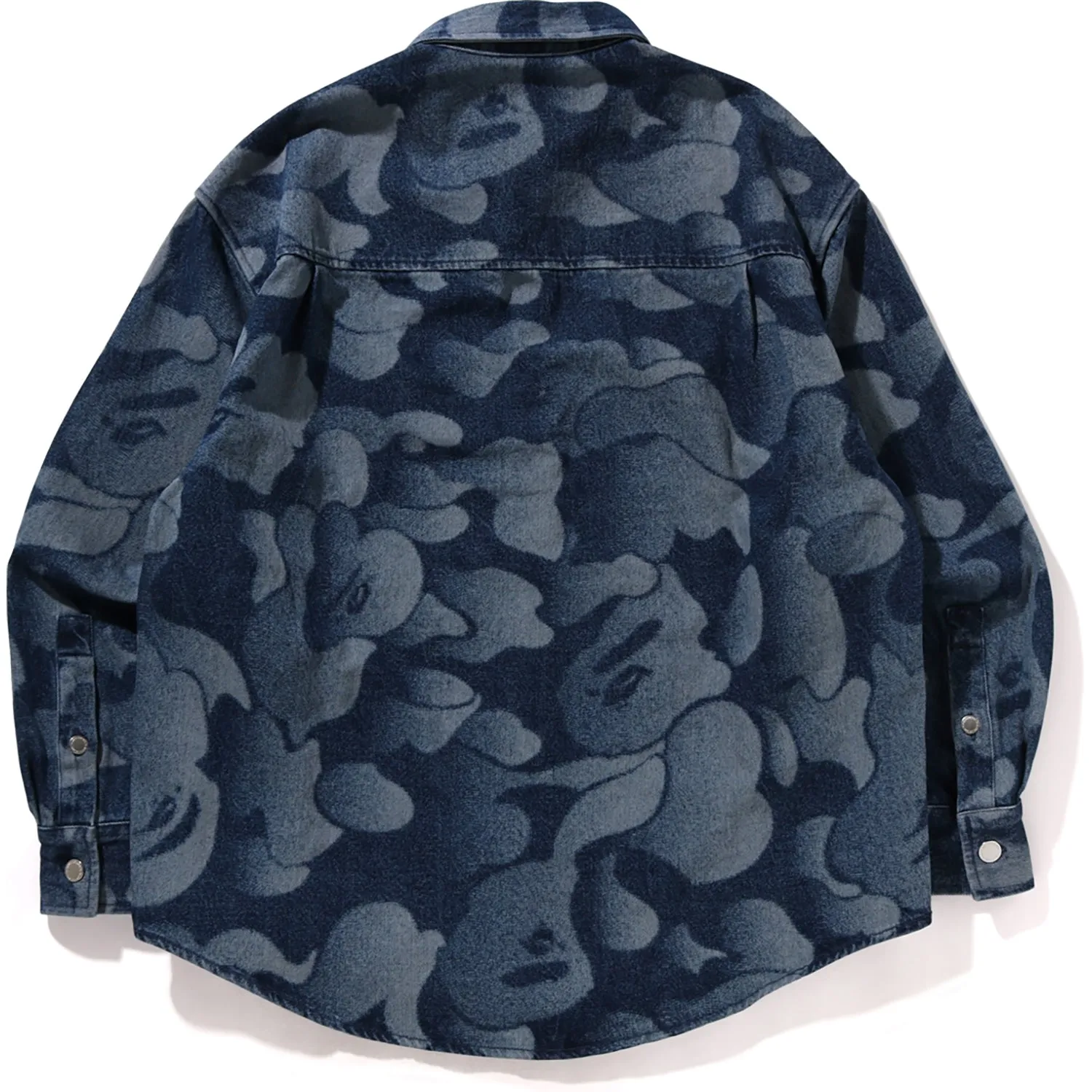 SOLID CAMO LASER WORK DENIM SHIRT MENS