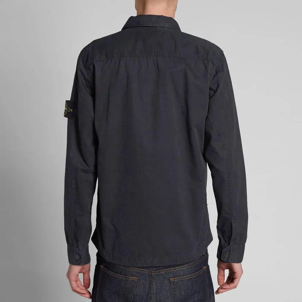 Stone Island Garment Dyed Shirt JacketNavy