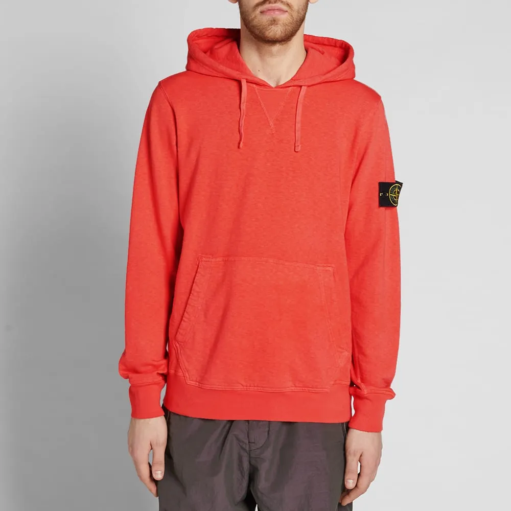 Stone Island Garment Washed HoodyCoral