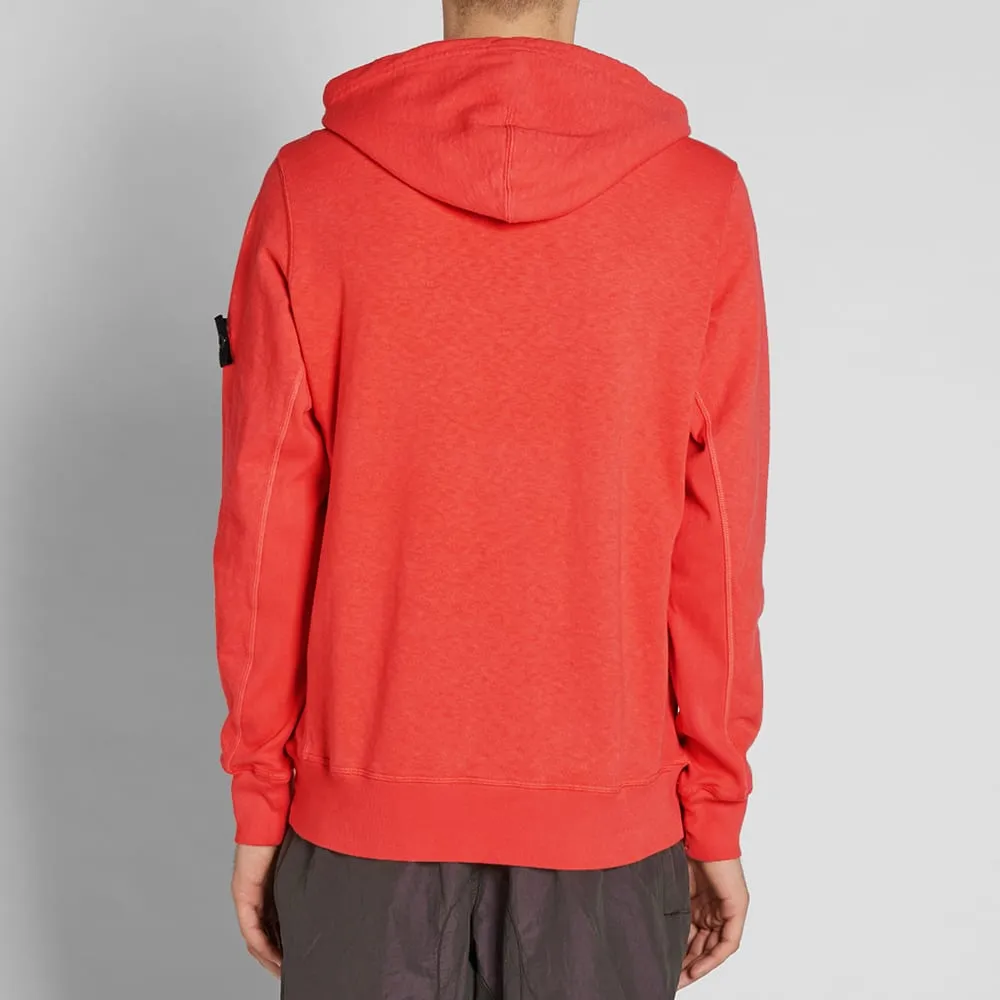 Stone Island Garment Washed HoodyCoral