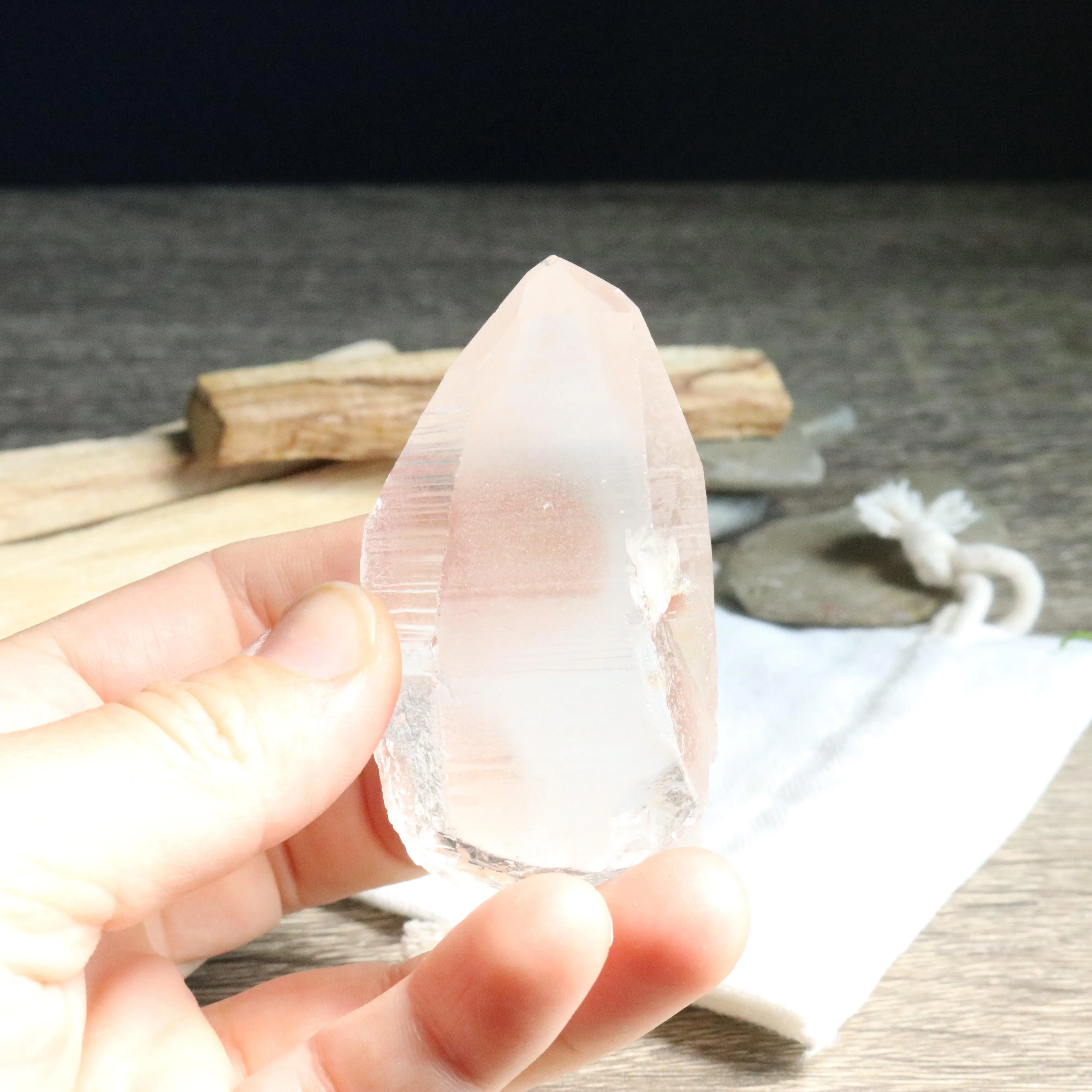 Stunning Energy ~ Natural Lemurian Quartz Point from Brazil