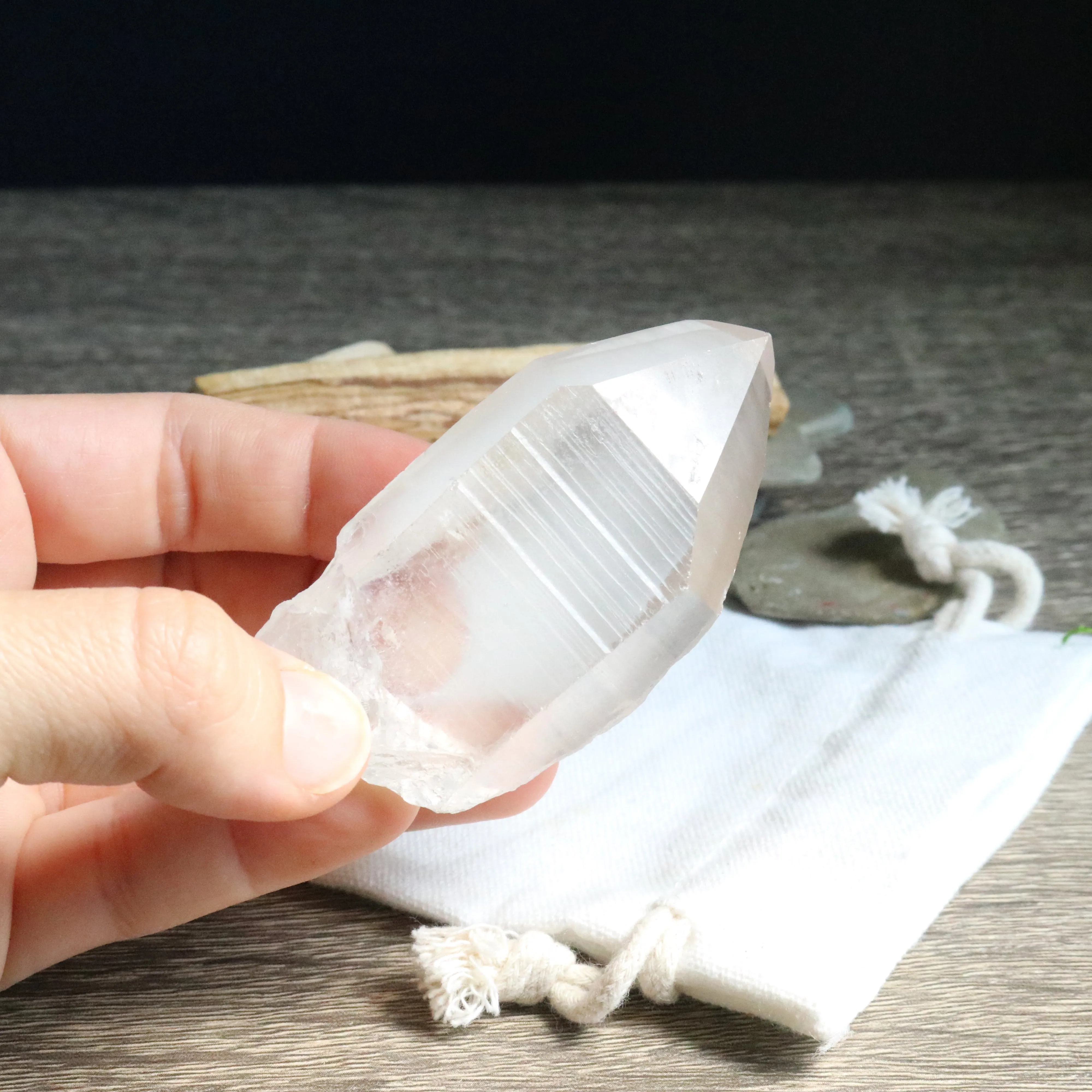 Stunning Energy ~ Natural Lemurian Quartz Point from Brazil