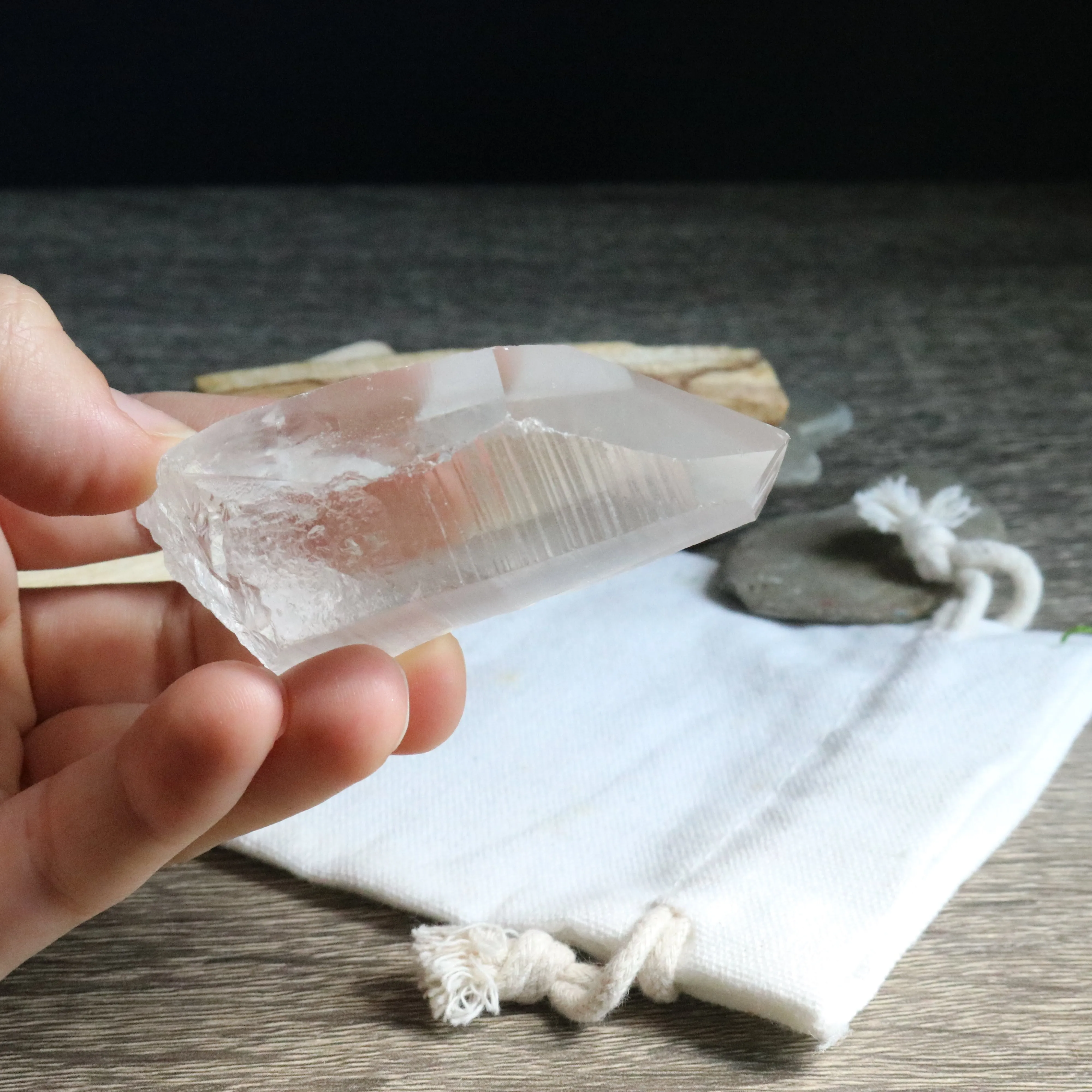 Stunning Energy ~ Natural Lemurian Quartz Point from Brazil