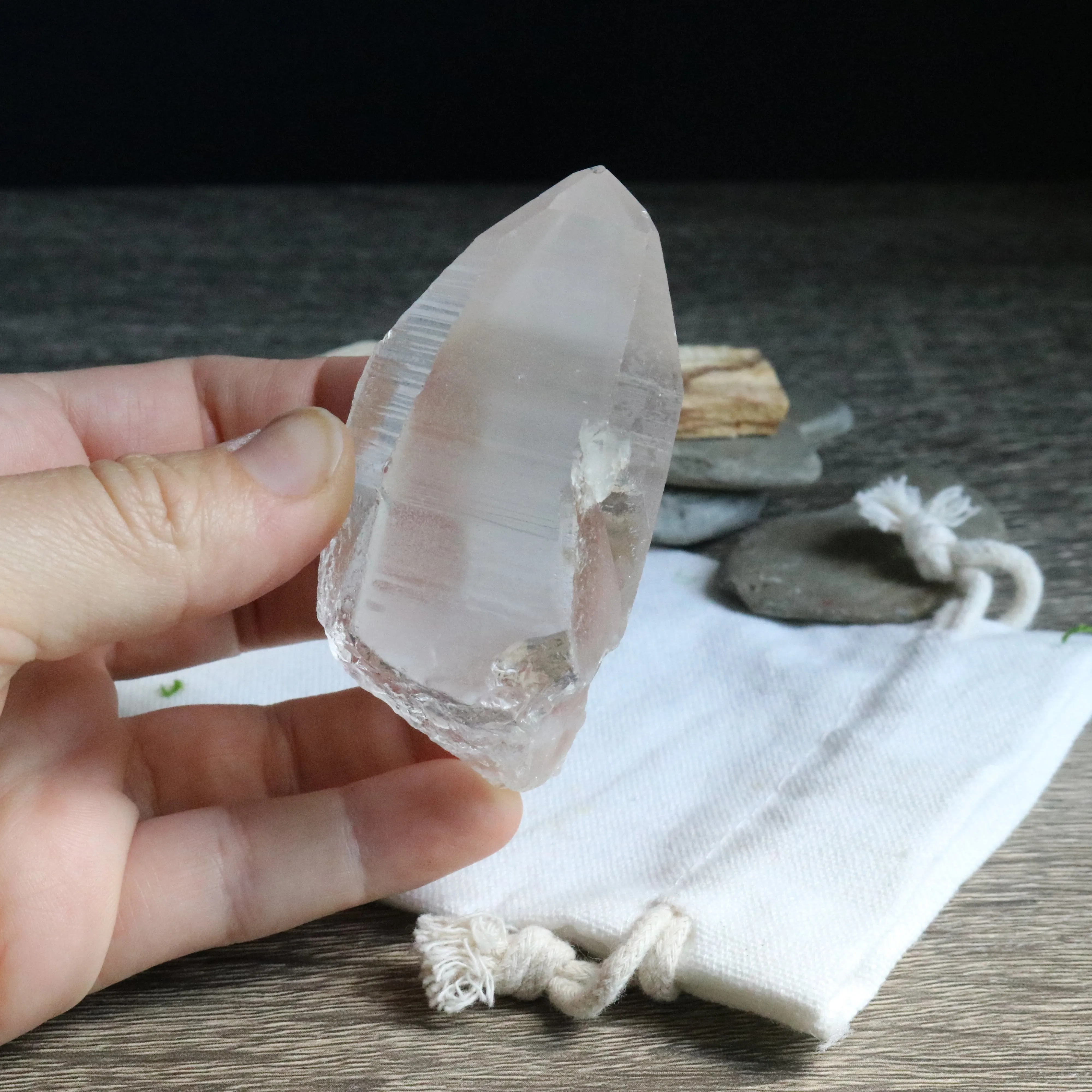 Stunning Energy ~ Natural Lemurian Quartz Point from Brazil