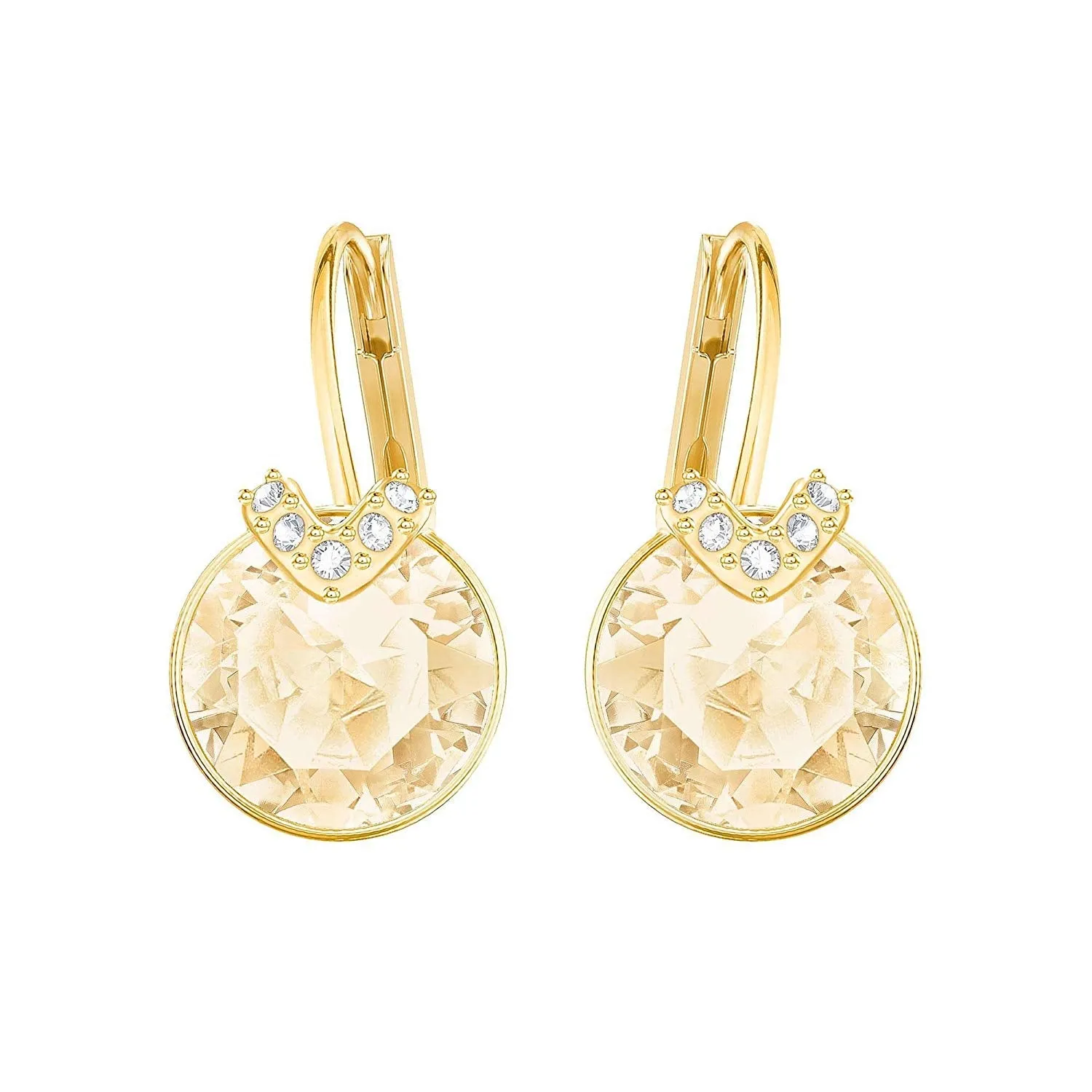 Swarovski MINI BELLA V PIERCED EARRINGS, Golden Shadow, Gold - 5349963