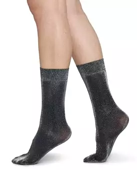 Swedish Stockings Ines Shimmery Socks Black