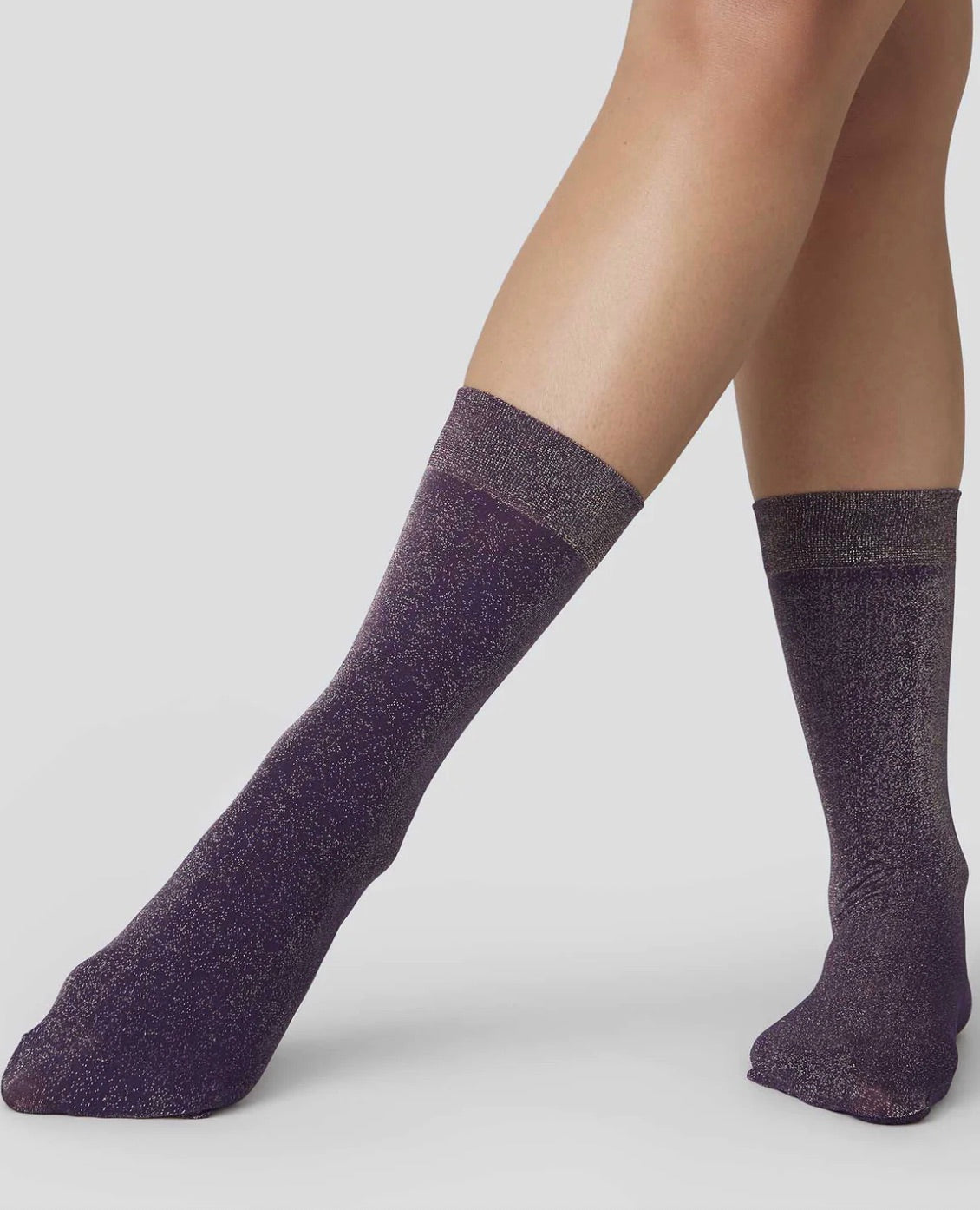 Swedish Stockings Ines Shimmery Socks Plum