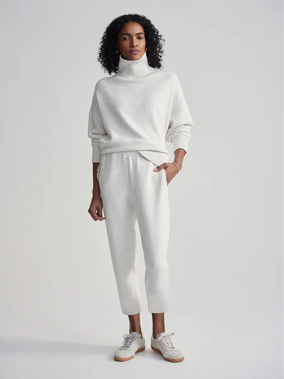 The Slim Pant 25- Ivory Marl