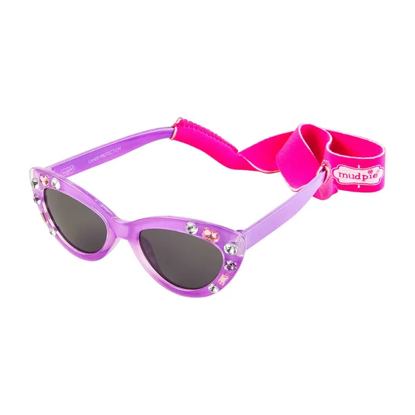 toddler cat eye sunglasses w/neck strap