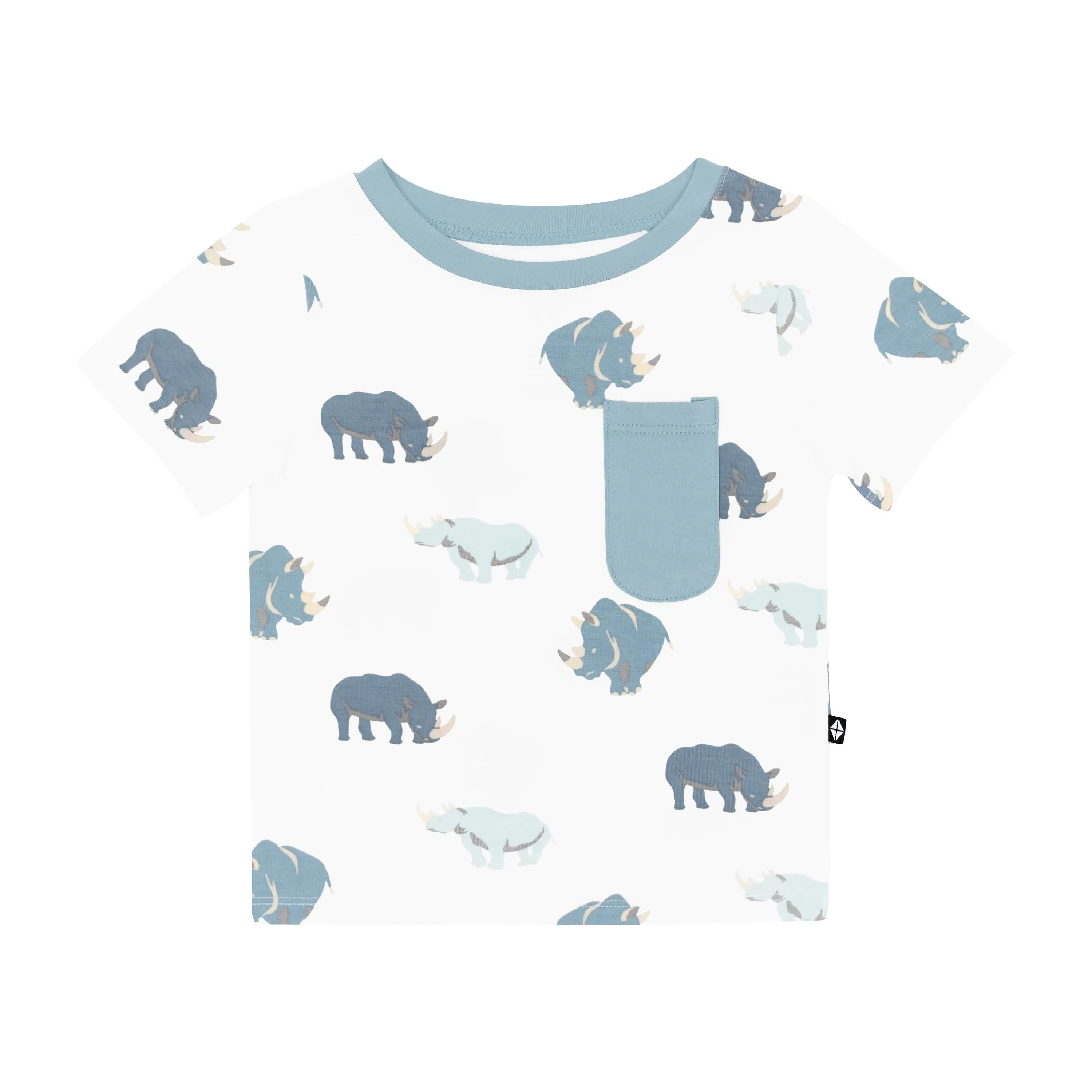 Toddler Crew Neck Tee in Rhino