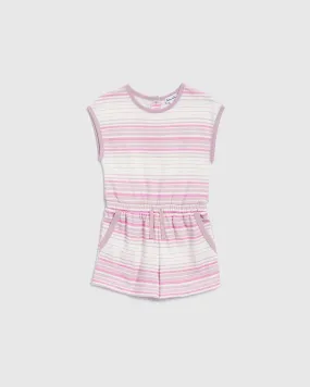 Toddler Girl Painterly Stripe Romper