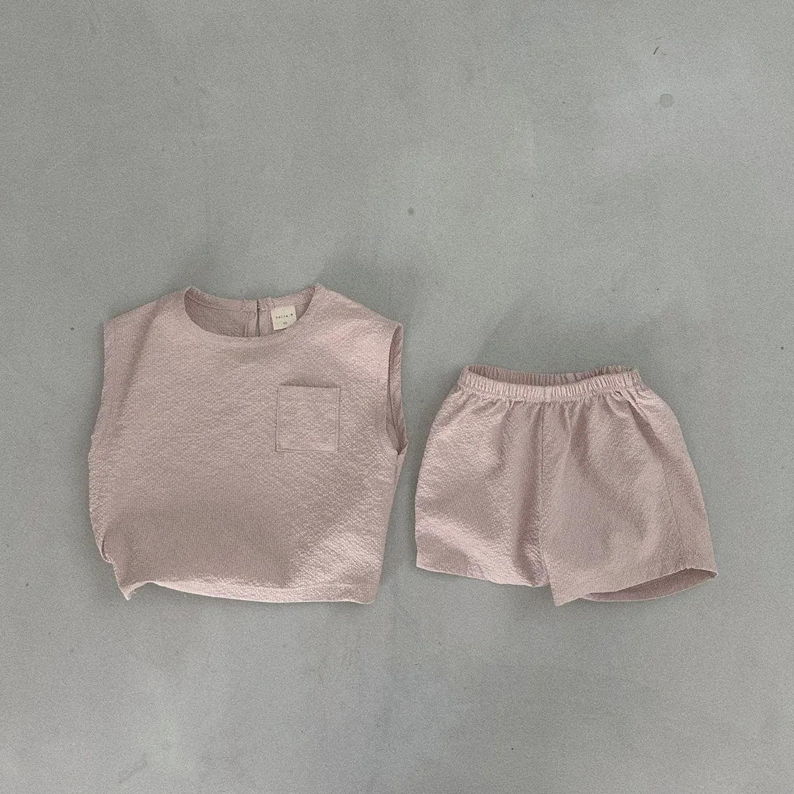 Toddler Seersucker Sleeveless Top and Shorts Set (3m-5y) - 4 Colors