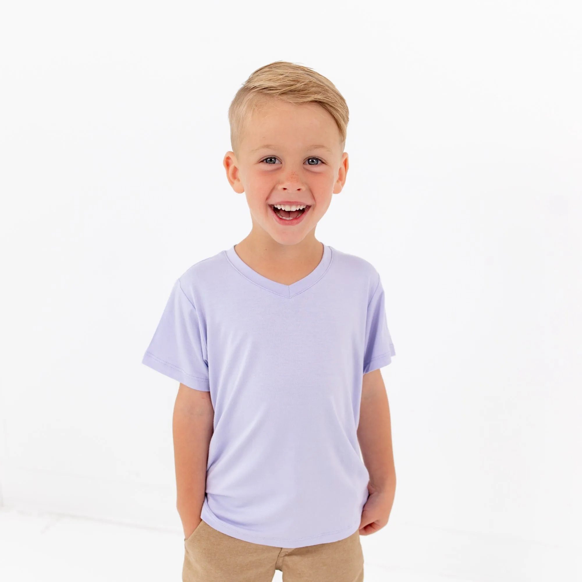 Toddler V-Neck Tee in Lilac