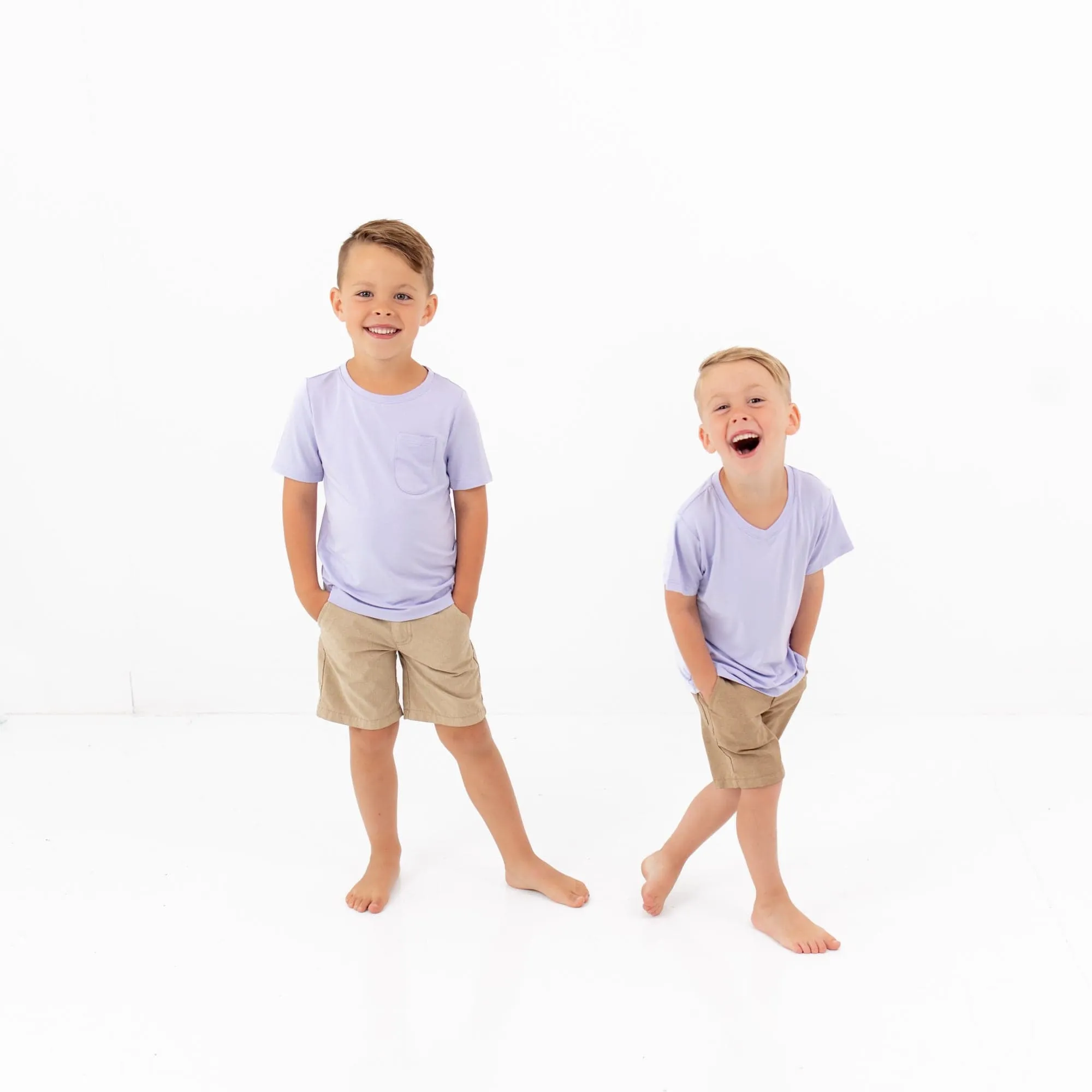 Toddler V-Neck Tee in Lilac