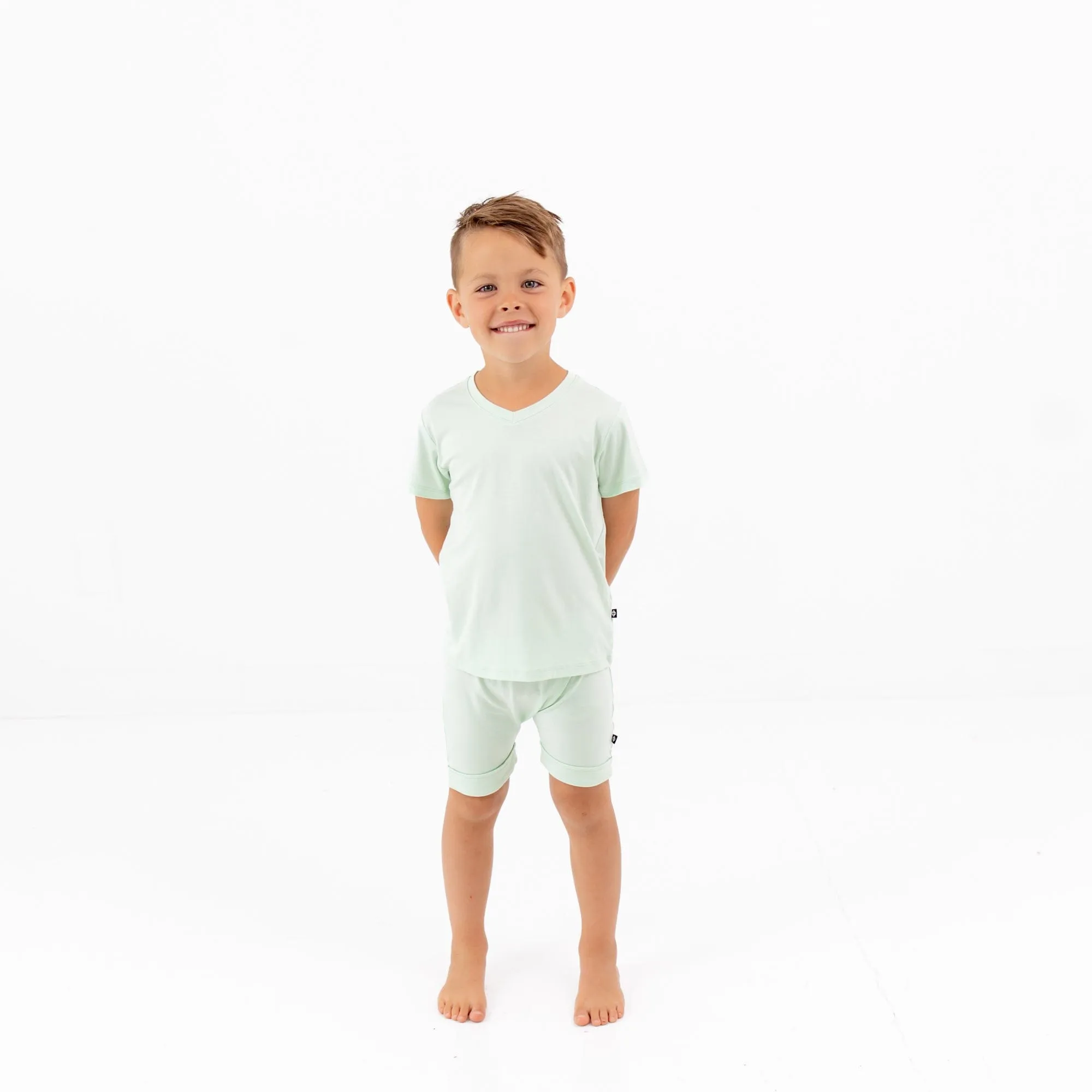 Toddler V-Neck Tee in Mint