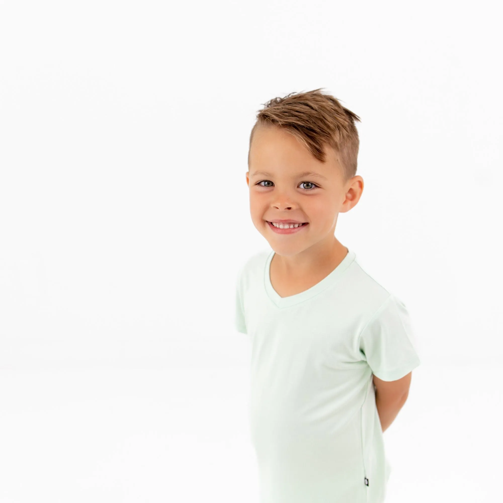 Toddler V-Neck Tee in Mint