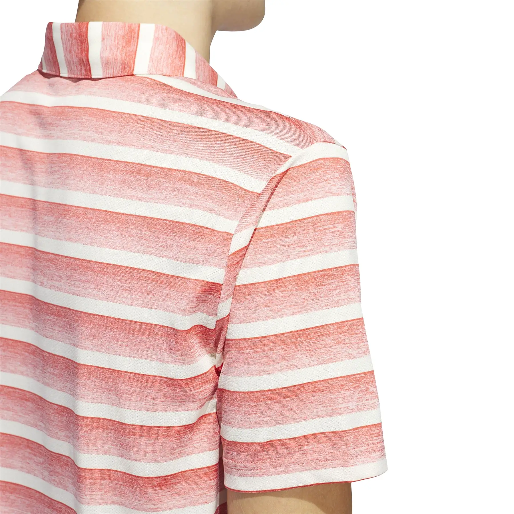 Two-Colour Stripe Regular Fit Pique Polo Pink/White - SS24