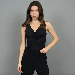 Viola SS Shirred Bodysuit