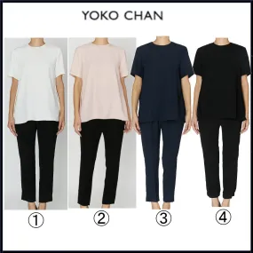 YOKOCHAN  |Casual Style Street Style Plain Short Sleeves Party Style